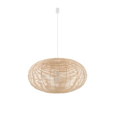RATTAN L Lampa wisząca Ø 79cm E27  kolor naturalne drewno/biała Nowodvorski 11155