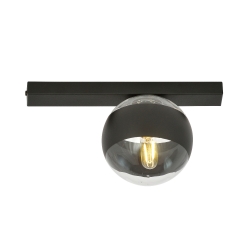 FIT 1 Lampa plafon E14 czarny/klosz transparentny 1123/1 EMIBIG