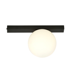 FIT 1 Lampa plafon E14 czarny/klosz biały 1124/1 EMIBIG