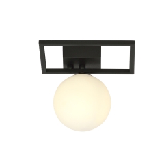 IMAGO 1E Lampa plafon E14 czarny/klosz biały 1130/1E EMIBIG