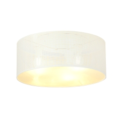ASTON 3 Lampa plafon z abażurem 3xE27 biały/złoty 1147/3 EMIBIG