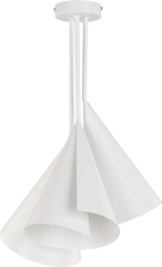 Lampa żyrandol 3 płomienny EMU biały prosty mały Sigma 30631