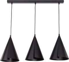 Lampa żyrandol 3 płomienny EMU czarny prosty duży Sigma 30621