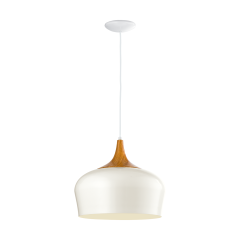 Single overhang lamp OBREGON cream oak EGLO 95383