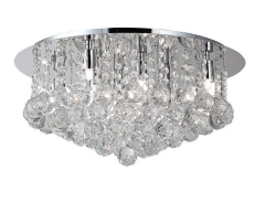 BOLLA 58 Crystal plafond lamp 10 flame chrome Azzardo AZ1288