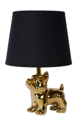 Lampa stołowa EXTRAVAGANZA SIR WINSTON z abażurem złoty/czarny 13533/81/10 Lucide