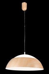 Lampa zwis pojedynczy LED DOME drewno duży Sinus MD3379-L-Wood