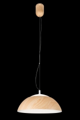 Lampa zwis pojedynczy LED DOME drewno mały Sinus MD3379-S-Wood
