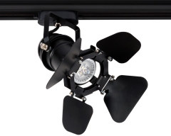 Lampa reflektor SLS Retro z regulowanymi przesłonami GU10 Black Sinus 504 #1