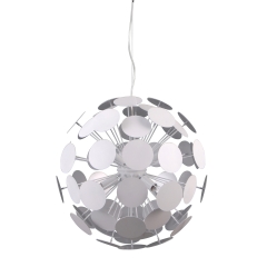 Lampa żyrandol 6 płomienny MAILONE biały srebrny Italux AD20180/6 WH+SILV
