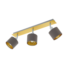 3 flame VALBIANO ceiling lamp gray EGLO 97538