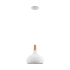 Single overhang lamp SABINAR white 28cm EGLO 96982