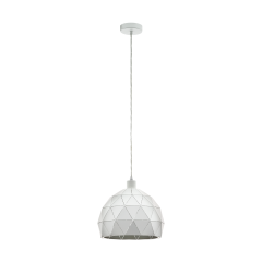 Single overhang lamp ROCCAFORTE white 30cm EGLO 97854