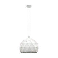 Single overhang lamp ROCCAFORTE white 40cm EGLO 97855