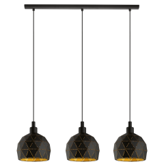 ROCCAFORTE chandelier lamp black EGLO 97846