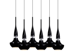 TASOS 6 flame chandelier lamp black Azzardo AZ0262