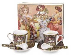 Komplet do Espresso Alfons Mucha porcelana 142991 Art-Pol