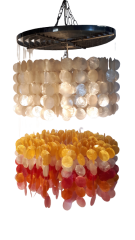 Lampa wisząca 1 płomienna masa perłowa kolor owalna Maxima