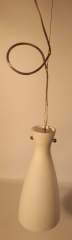 Lampa wisząca 1 płomienna Butelka klosz biały matowy E27 Marbet 