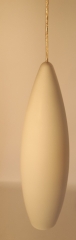 Lampa wisząca 1 płomienna Elipsa klosz biały matowy E27 Marbet
