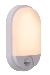 Hups Lampa kinkiet zewnętrzny LED + czujnik ruchu 10W 3000K IP54 biała 22864/10/31 Lucid
