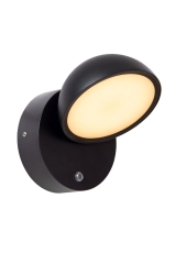 Finn Lampa kinkiet zewnętrzny LED + czujnik zmierzchu 12W 3000K IP54 czarna 22865/12/30 Lucide