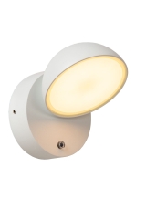 Finn Lampa kinkiet zewnętrzny LED + czujnik zmierzchu 12W 3000K IP54 biała 22865/12/31 Lucide