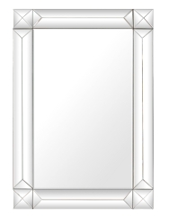 Lustro Prostokąt Rama z lustra szkło mdf srebrny 143927 Art-pol