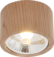 Oak Lampa plafon Ø 12cm GU10 ES111 jasne drewno Zuma LINE 3010103