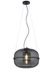 LORENA Lampa wisząca Ø 41cm E27 czarny/klosz dymiony 315190132 TRIO