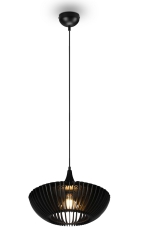 COLINO Lampa wisząca Ø 40cm E27 czarny/ciemne drewno 315900132 TRIO