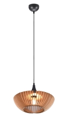 COLINO Lampa wisząca Ø 40cm E27 antracyt/jasne drewno 315900142 TRIO