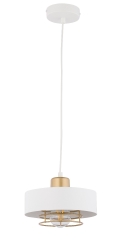 POKER 1 Lampa wisząca E27 biała/złota Sigma 32062