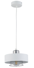 POKER 1 Lampa wisząca E27 biała/srebrnoszara Sigma 32063
