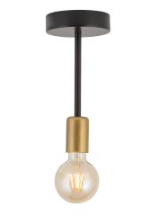 GINO 1 Lampa plafon E27 czarna/złota SIGMA 32376