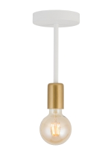 GINO 1 Lampa plafon E27 biała/złota SIGMA 32377