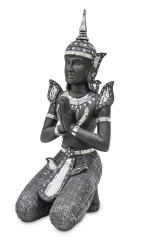 Figurka - Siedzący Budda tworzywo srebrny 67051 Art-pol