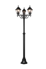 Livenza Lampa stojąca zewnętrzna H 200cm 3 x E27 czarna 405760332 Trio
