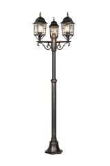 Volturno Lampa stojąca zewnętrzna H 200cm 3 x E27 rdzawo/czarna 405960328 Trio