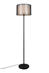 BURTON Lampa stojąca z abażurem E27 H 150cm czarny 411400132 TRIO