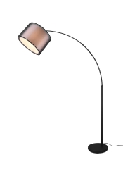 BURTON Lampa stojąca z abażurem E27 H 171cm czarny 411490132 TRIO