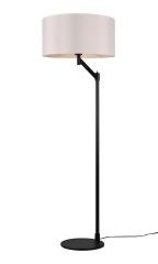 CASSIO Lampa podłogowa z abażurem H 158cm E27 czarny 414400132 TRIO