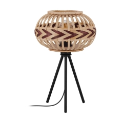 Dondarrion Lampa stołowa H 41,5cm 1 płom. czarna/drewno EGLO 43274