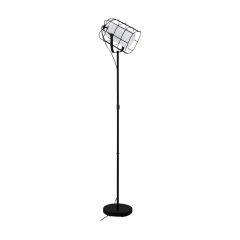 BITTAMS Lampa stojąca z abażurem 1 płom. czarna/biała  EGLO 43356