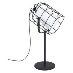 BITTAMS Lampa stołowa z abażurem 1 płom. czarna/biała  EGLO 43421