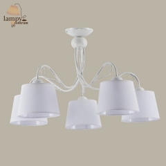 Lampa plafon 5 płomienny KAMELIA biały JUPITER 1350KM5PB
