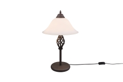  RUSTICA Lampa stołowa 2xE14 H50cm miedziana/biała Trio 501000224