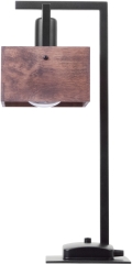 DAKOTA Lampa stołowa E27 czarna/brązowa Sigma 50160
