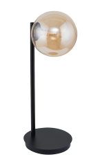 ROMA lampa stołowa G9 czarna szkło bursztynowe Sigma 50222