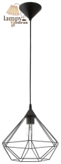 Single overhang lamp TARBES VINTAGE large black EGLO 94188